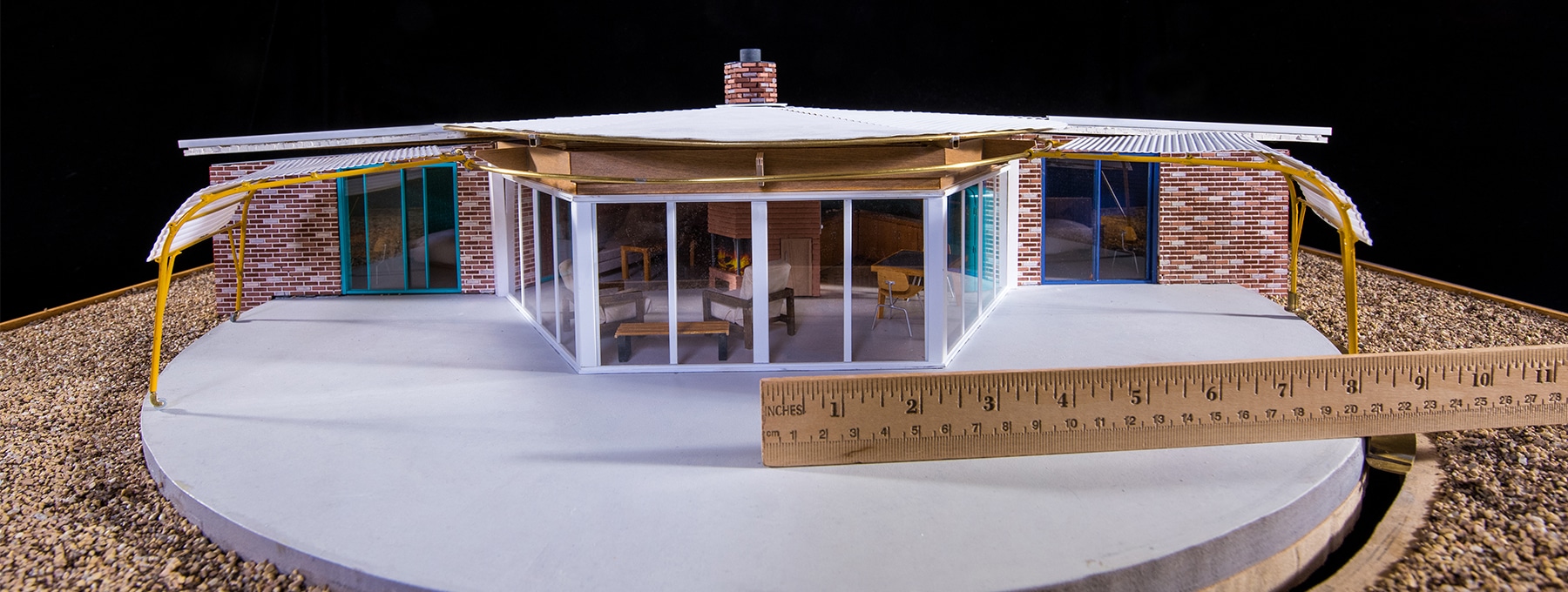 Ball Paylore Miniature House Photo with Ruler