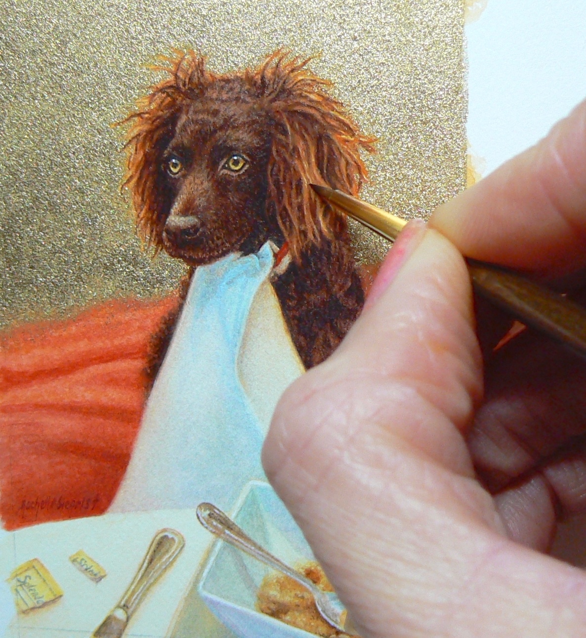 Dog Commission In Progress By Rachelle Siegrist