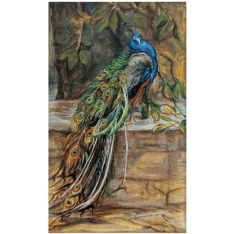 Painting of a Peacock by Lisa Hastreiter-Lamb, 2018